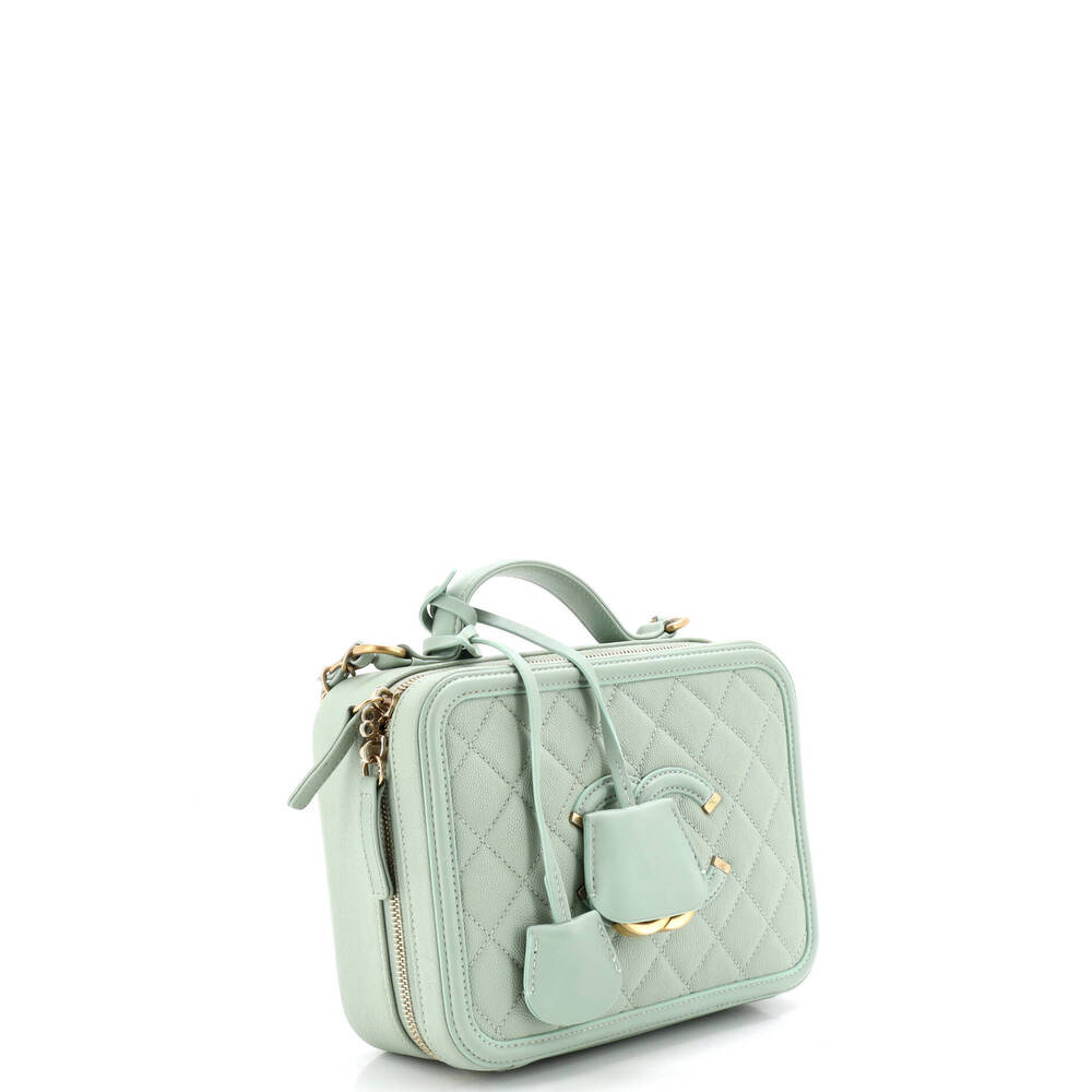 Chanel Medium Filigree Vanity Case Quilted Caviar - Picture 2 of 6